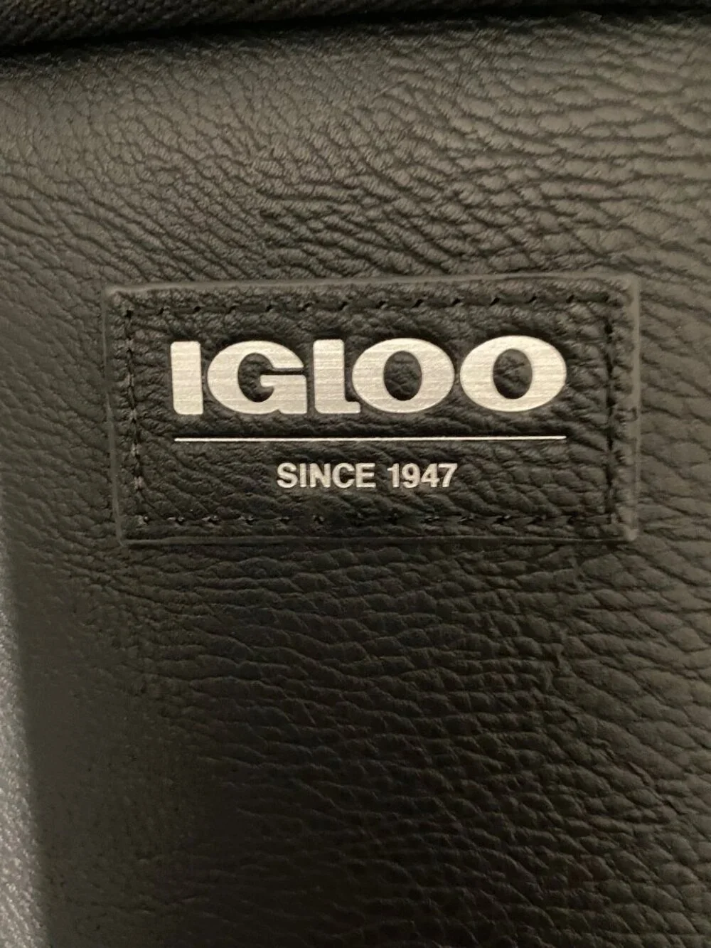 Igloo Lux collection beverage tote Black vegan leather Vertical Cooler Sling Bag